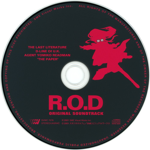 Taku Iwasaki R.O.D READ OR DIE Original Soundtrack Disc.jpg