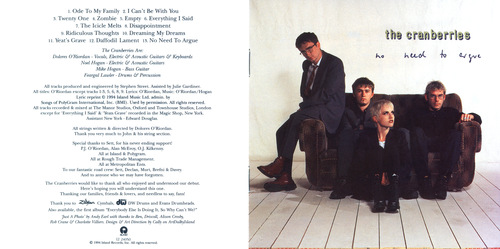 Cranberries No Need To Argue Booklet Front & Back.jpg