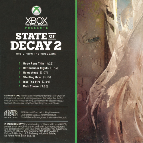 Jesper Kyd State Of Decay 2 (Special Edition Soundtrack Sampler) back.jpg