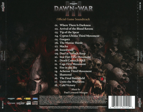 Paul Leonard-Morgan Warhammer 40,000։ Dawn of War III Official Game Soundtrack back.jpg