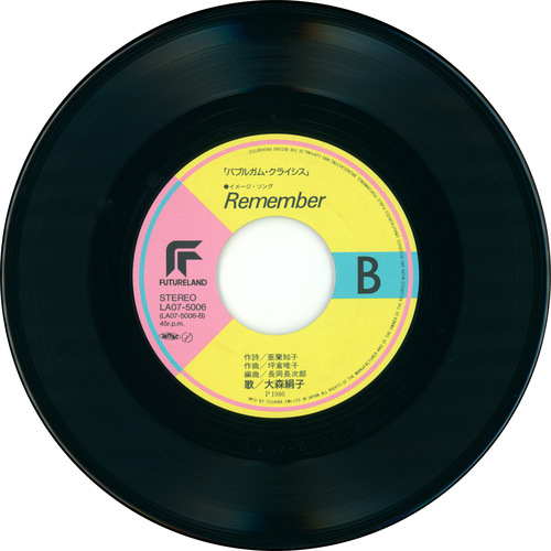 Kinuko Ohmori (大森 絹子) Konya wa Hurricane / Remember vinyl side B.jpg