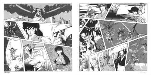 Osamu Totsuka Yoroiden Samurai Troopers I Jin Hen Foldout Back.jpg