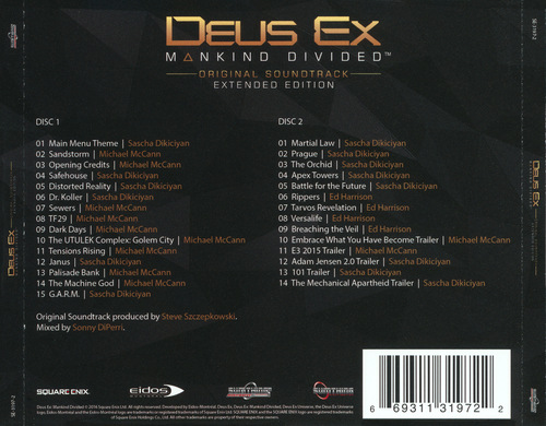 V.A. Deus Ex։ Mankind Divided Original Soundtrack Extended Edition back.jpg