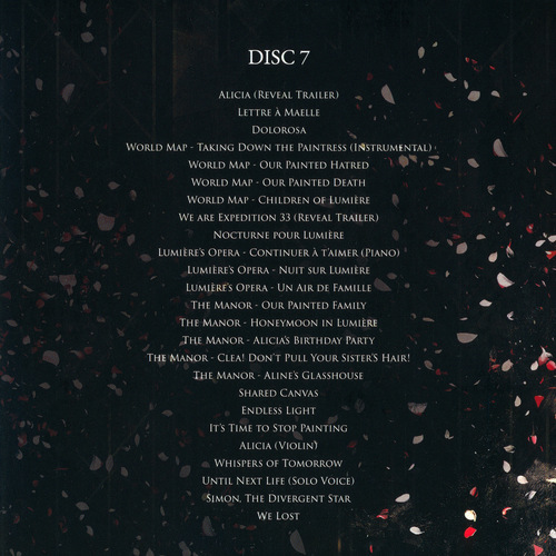 Lorien Testard & Alice Duport-Percier Clair Obscur: Expedition 33 Original Soundtrack Disc 7 Back.jpg