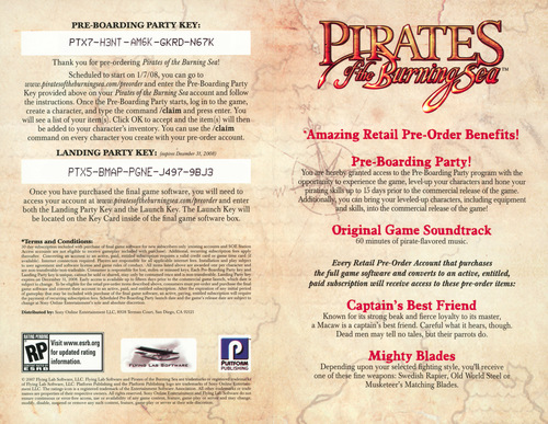 Adam Gubman & Jeff Kurtenacker Pirates Of The Burning Sea Official Soundtrack Insert Front & Back.jpg