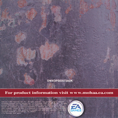 Michael Giacchino Medal of Honor։ Allied Assault Original Music Soundtrack Sleeve Back.jpg