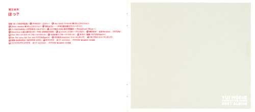 Yui Horie Yui Horie Character Song Best Album: Ho? Booklet p. 01-02.jpg