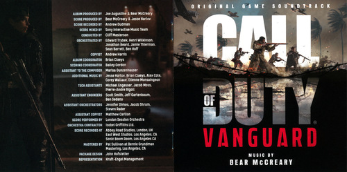 Bear McCreary Call of Duty: Vanguard Original Game Soundtrack Booklet Front & Back.jpg