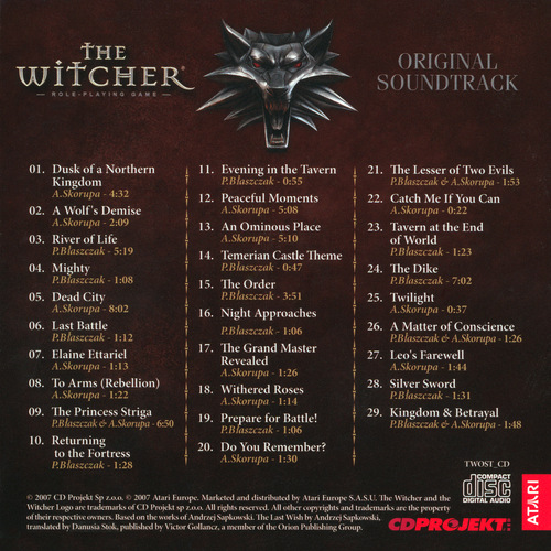 Adam Skorupa & Pawel Blaszczak The Witcher Role-Playing Game Original Soundtrack Linernotes.jpg