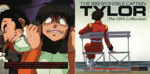 Toshiyuki Watanabe The Irresponsible Captain Tylor Ova Original Soundtrack 1 Booklet Front & Back.jpg