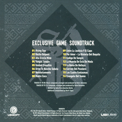 Alain Johannes Tom Clancy's Ghost Recon Wildlands Exclusive Game Soundtrack back.jpg
