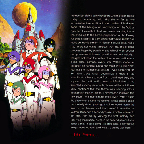 John Petersen Voltron: Defender of the Universe Original Series Soundtrack Liner Notes.jpg