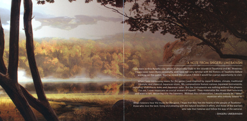 Ilan Eshkeri & Shigeru Umebayashi Ghost of Tsushima Original Soundtrack Booklet p. 03-04.jpg