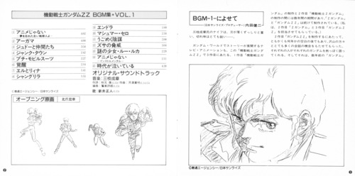 Shigeaki Saegusa Mobile Suit Gundam ZZ BGM Collection Vol.1 Booklet p. 01-02.jpg