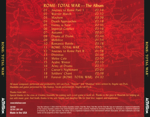 Jeff Van Dyck Rome: Total War Soundtrack back.jpg
