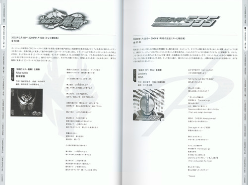 V.A. KAMEN RIDER 50th Anniversary SONG BEST BOX [Limited Edition] Booklet p. 33-34.jpg