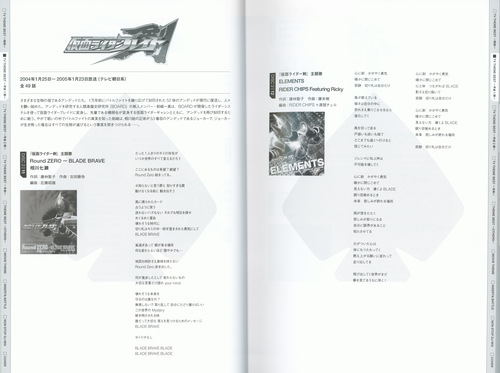 V.A. KAMEN RIDER 50th Anniversary SONG BEST BOX [Limited Edition] Booklet p. 35-36.jpg