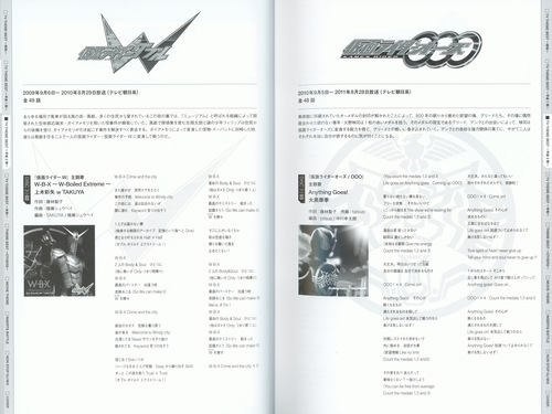 V.A. KAMEN RIDER 50th Anniversary SONG BEST BOX [Limited Edition] Booklet p. 45-46.jpg