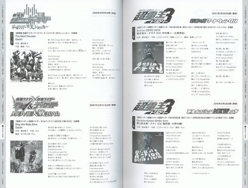 V.A. KAMEN RIDER 50th Anniversary SONG BEST BOX [Limited Edition] Booklet p. 91-92.jpg